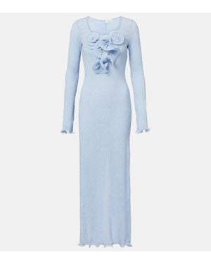 Magda Butrym Verziertes Maxikleid - Blau