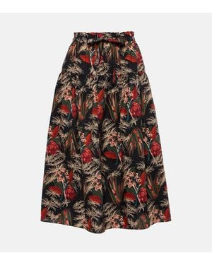 Ulla Johnson Gonna Midi Fernanda - Rosso