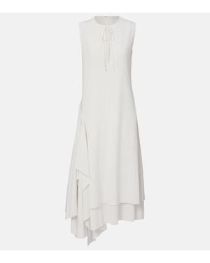 JW Anderson Vestido Largo De Doble Capa - Blanco