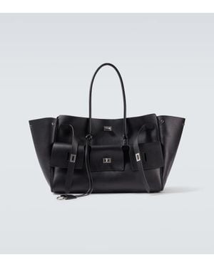 Balenciaga Tote Bel Air Carry All Large De Piel - Negro