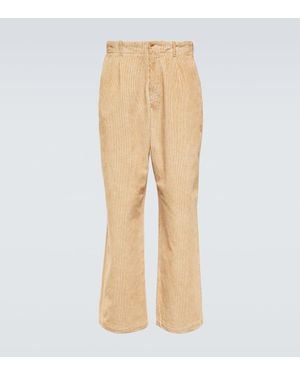Our Legacy Borrowed Wide-Leg Cotton And Linen Pants - Natural