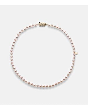 Mikimoto Collar De Oro De 18 Ct Con Perlas - Metálico