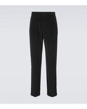 The Row Corduroy Straight-Leg Pants - Black