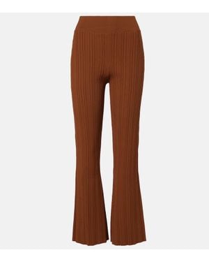 Veronica Beard Pantalones Flared Massaro Cropped - Marrón