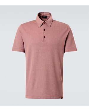 Brioni Cotton Pique Polo Shirt - Pink