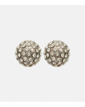 Acne Studios Crystal-Embellished Earrings - White