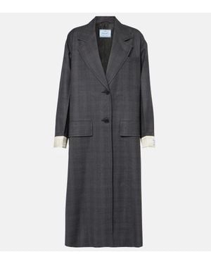 Prada Mantel Aus Schurwolle - Schwarz