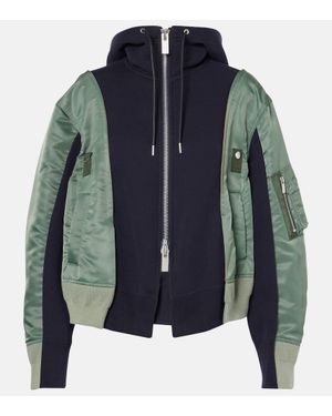 Sacai Jacke Mit Twill - Blau