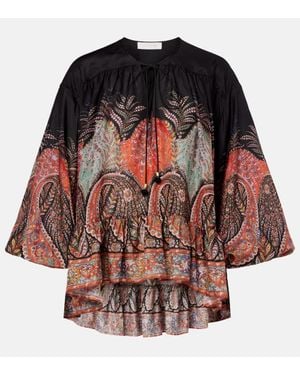 Zimmermann Top Rhiannon Aus Seide - Rot