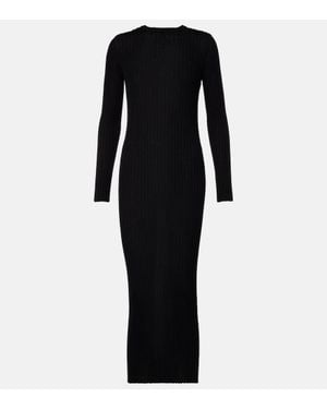 KHAITE Vestido Largo Sigrid De Lana - Negro