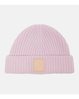Loewe Logo Cashmere Beanie - Pink