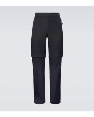 Loro Piana High-Rise Wool-Blend Track Pants - Blue