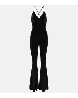 Norma Kamali Jumpsuit aus Samt - Schwarz