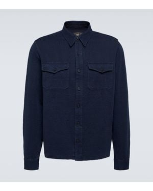 RRL Jacquard Cotton-Blend Overshirt - Blue