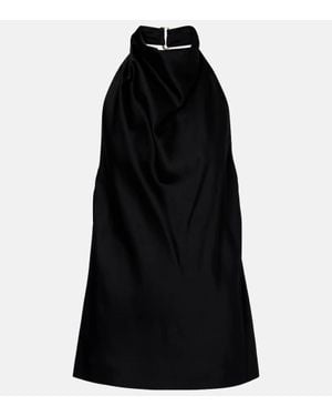 Stella McCartney Halterneck Satin Top - Black