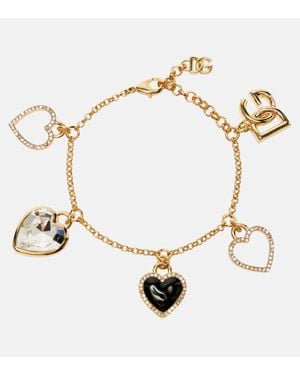 Dolce & Gabbana Dg Embellished Charm Bracelet - Metallic
