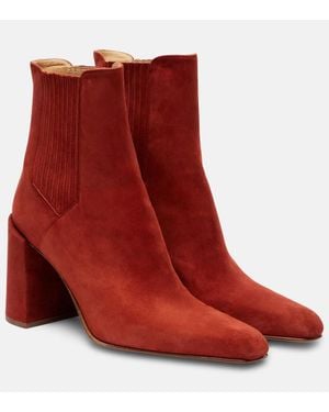 Gabriela Hearst Luke Suede Ankle Boots - Red
