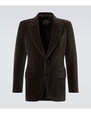 Tom Ford Dyllan Cotton Velvet Blazer - Black