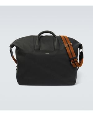 ZEGNA Bolso De Viaje Raglan De Piel - Negro