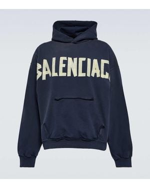 Balenciaga Sudadera Tape Type con efecto envejecido - Azul