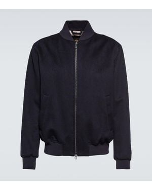 Loro Piana Ivy Cashmere Bomber Jacket - Blue