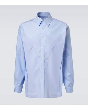 Maison Margiela Cotton Poplin Shirt - Blue