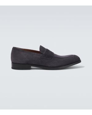 ZEGNA New Classic Leather Penny Loafers - Blue