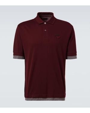 Prada Polohemd Aus Baumwolle - Rot