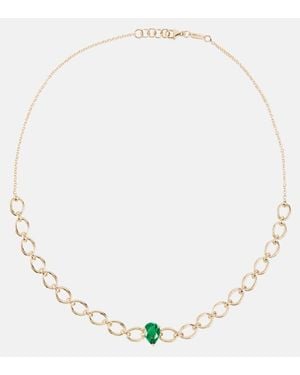 Nadine Aysoy Catena 18kt Gold Necklace With Emerald - Natural