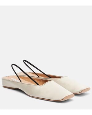 Calvin Klein Ballerines Slingback Kate En Cuir - Blanc