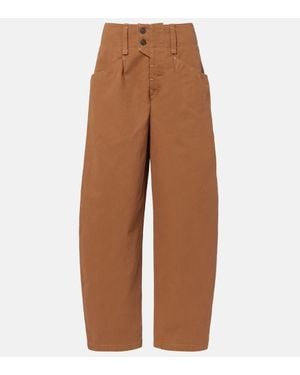 Isabel Marant Oumaya Barrel-Leg Jeans - Brown