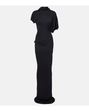 Rick Owens Lilith Draped Jersey Gown - Blue