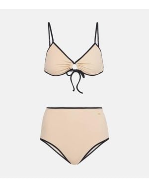 Valentino Escape Vlogo High-Rise Bikini - Natural