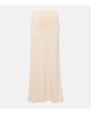 FFORME Robyn Wool And Cotton-Blend Maxi Skirt - Natural
