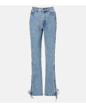 デニム・ジーパン ROTATE Birger Christensen Jeans Denim Loose Fit Pants Medium Blue - ROTATE Birger Christensen