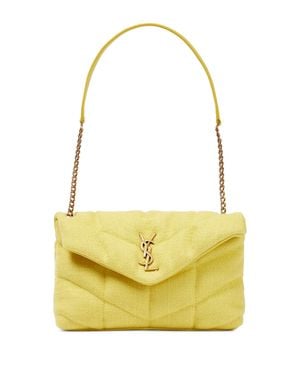 Saint Laurent Schultertasche Puffer Toy aus Canvas - Gelb