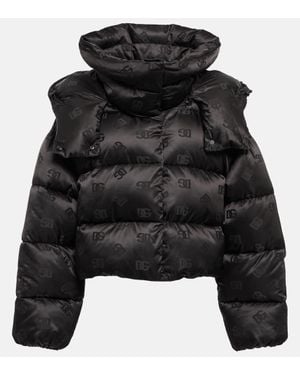 Dolce & Gabbana Giacca Imbottita Con Cappuccio - Nero