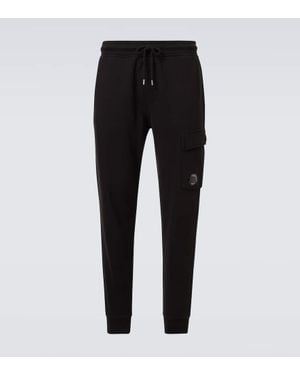 C.P. Company Cotton Fleece Joggers - Black
