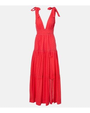 Poupette Cotton Dress - Red