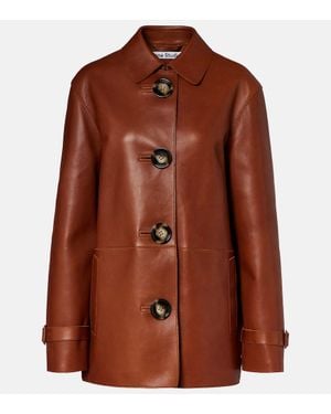 Acne Studios Leather Jacket - Brown