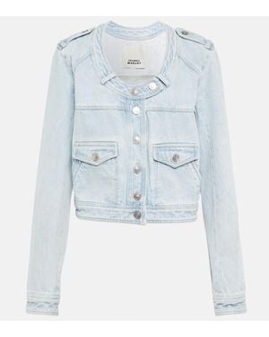 Isabel Marant Giacca denim crop girocollo - Blu