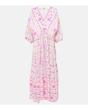 Juliet Dunn Printed Cotton Maxi Dress - Pink
