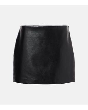 Agolde Minigonna Agda Con Pelle - Nero