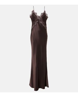 Rebecca Vallance Allegra Silk Maxi Dress - Brown
