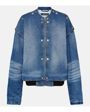 Y. Project Bomber Snap Off Di Jeans - Blu