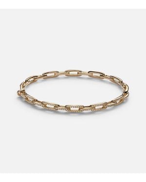 David Yurman Stax Chain Link 18Kt Bracelet With Diamonds - Metallic