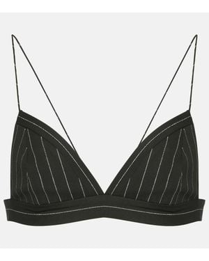 Alex Perry Bralette Aus Lurex - Schwarz