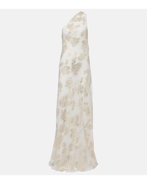Alexandra Miro Maxikleid Ava Aus Einem Seidengemisch - Weiß