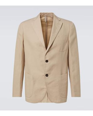 Slowear Blazer Aus Leinen Und Baumwolle - Natur