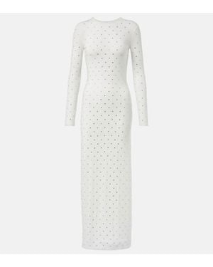 Rabanne Bridal Crystal-Embellished Maxi Dress - White